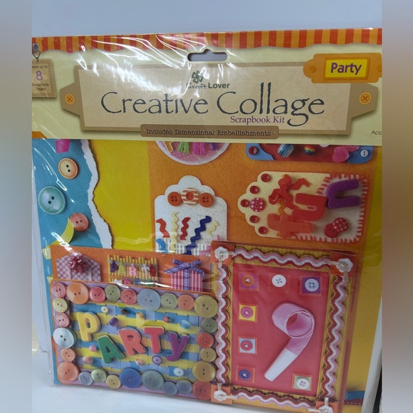 New Creative Collage Scrapbook Kit with Book and Accessories - Picture 3 of 5